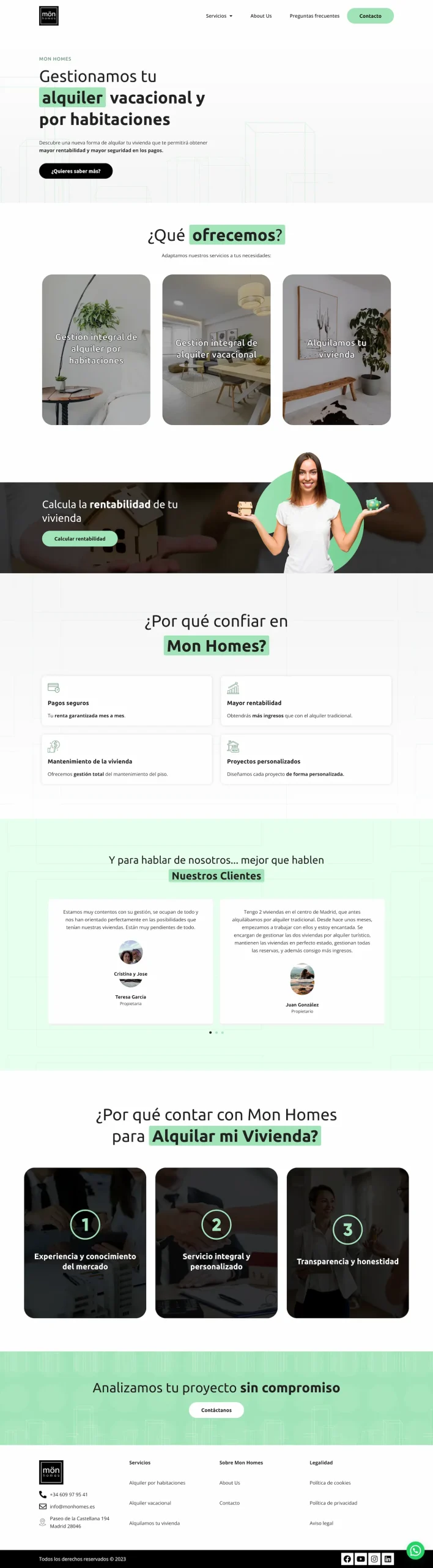 Mon Homes sitio web