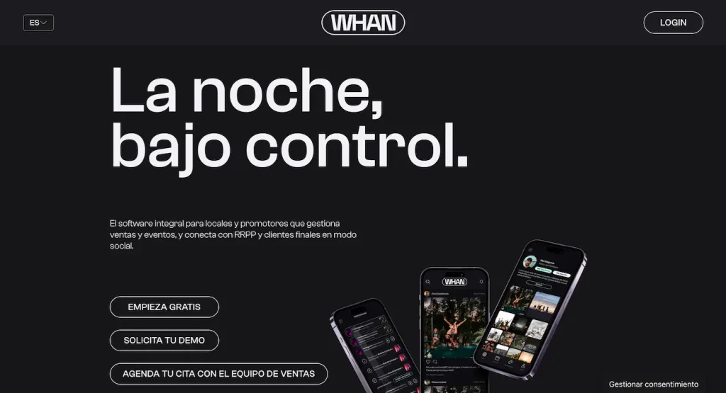 Portada de la web de whan.es
